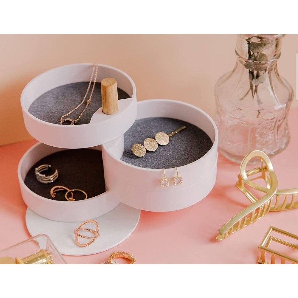 The2Bandits Tiered Catchall Tray Organizer in White New in Box